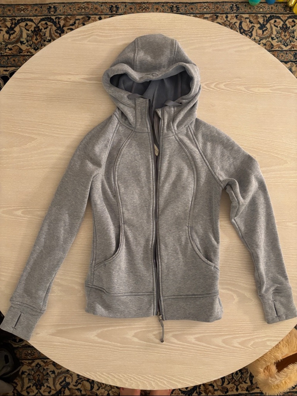 lululemon Heather Gray Plush-Lined Zip Hoodie